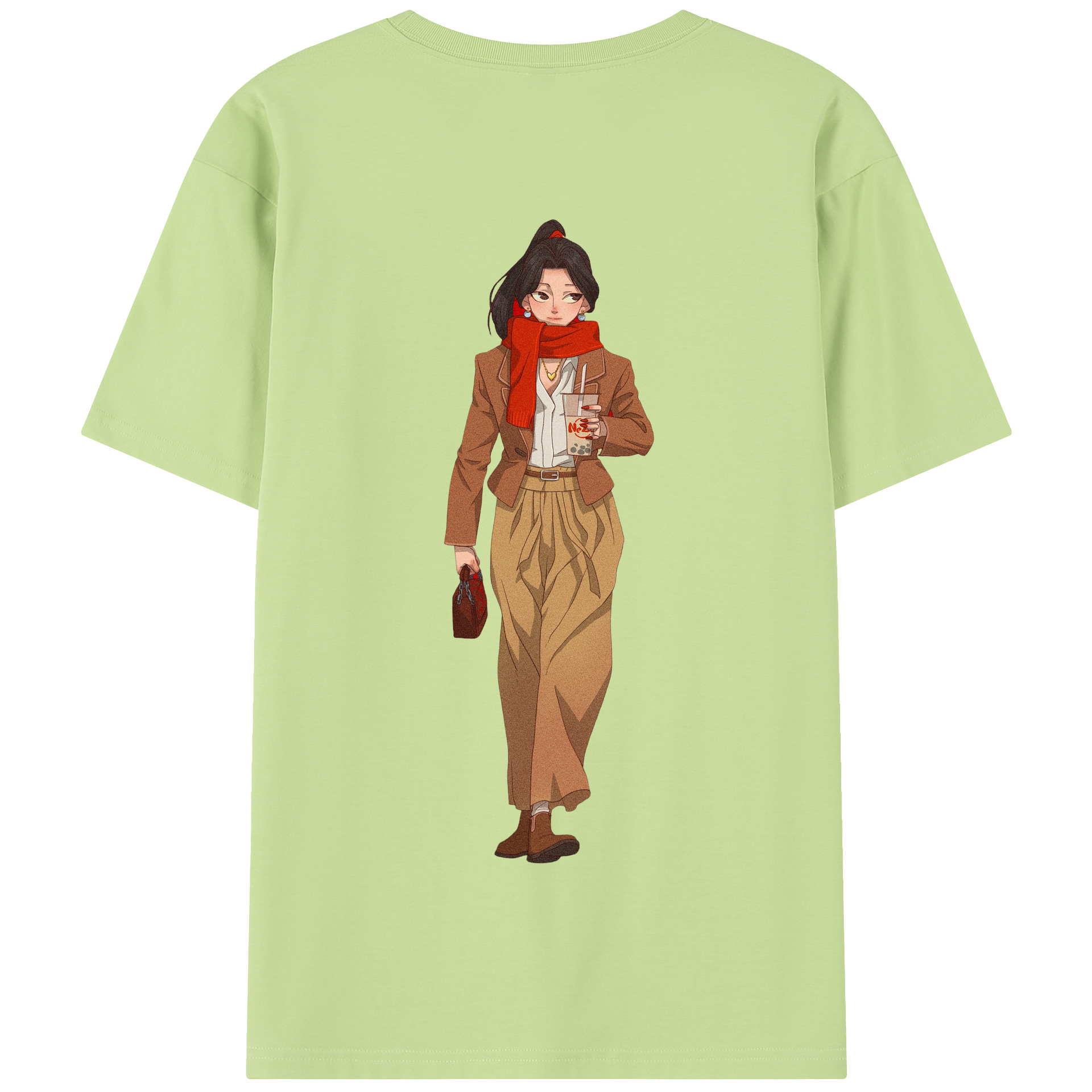 （画像用） Ne Zha 2 ナタ 魔童の大暴れ 綿100％半袖Tシャツ（背面プリント）